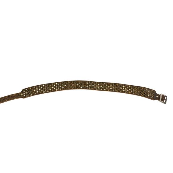 Vintage Baltazar x Hysteric Glamour Distressed Brown Leather Multi Grommet Belt main image 9